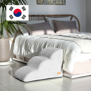 [AllmioPet] Modern Gray Cloud Fabric Dog Stairs 3-Step Safe for <b>Couch</b> Bed and Daily Home Use - Product Image 1