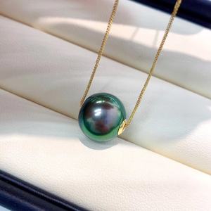 สร้อยคอมุกน้ำจืดขนาด 10-11 มม. ทรงกลมสมบูรณ์แบบ สร้อยคอสำหรับคุณแม่ พร้อมแสงเงางาม ของขวัญวันหยุด สร้อยคอจี้แฟชั่น - Product Image 3