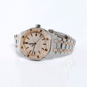 Reloj Mecánico de Lujo con Incrustaciones de Moissanita, Correa de Acero Inoxidable de 20 mm, Esfera de Cristal Octogonal, Analógico para Hombre - Product Image 3