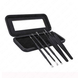 Kit Profesional de 6 Piezas de Acero Inoxidable para Eliminar Puntos Negros y Acné, Herramientas Extractoras de Espinillas de Doble Cara con Estuche de Viaje - Product Image 2