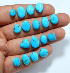 Arizona Turquoise Cabochon Natural Blue Turquoise Mix Shape Loose Gemstones for Jewelry Making - Product Image 3