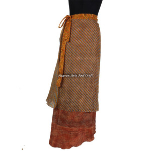 Falda Larga de Seda Estilo Bohemio de 38 Pulgadas, Talla Grande, con Cintura Natural, Vestido Vintage Indio para Mujer - Product Image 5