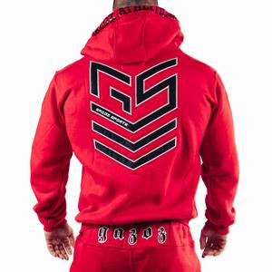 Sudadera con capucha para hombre de algodón French Terry gris, material súper pesado, estilo urbano, con serigrafía y efecto desgastado en blanco. - Product Image 2