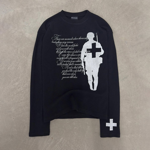 Camiseta Térmica de Manga Larga para Hombre, Ecológica, Tejido Waffle, 320 GSM, Impresión DTG, Diseño Gráfico Frontal, Corte Holgado - Product Image 3