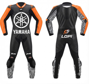 Traje de Carreras de Cuero de Vaca/Canguro Ramaha para Hombre, Mono de Una Pieza con Armadura de Nivel 2 CE, Hecho a Medida, Protección OEM - Product Image 1