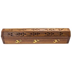 Artisan Wooden Incense Storage Box <b>Elephant</b> Inlay Jali Lid Handcrafted Aromatherapy Holder for Home <b>Decor</b> and Meditation - Product Image 1
