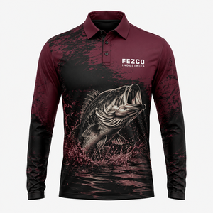 เสื้อโปโลตกปลาคุณภาพพรีเมียมสำหรับกิจกรรมกลางแจ้ง UPF50+ แขนยาว เสื้อผ้าตกปลาแบบสั่งทำพิเศษ ผ้าโพลีเอสเตอร์ 100% เสื้อสำหรับตกปลา - Product Image 3