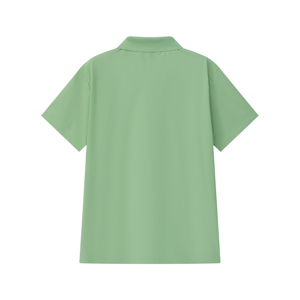 เสื้อเชิ้ตผู้ชายลายทางสีตัดต่อ แขนสั้น ผ้าอ็อกซ์ฟอร์ด ระบายอากาศได้ดี โพลีเอสเตอร์ โลโก้ด้านหน้า ทรงลำลอง ใส่สบาย สีขาวแดง - Product Image 6