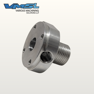Custom CNC Machined Aluminum Threaded Flange <b>Adapter</b> Precision Turning Milling Mechanical Parts OEM ODM - Product Image 3