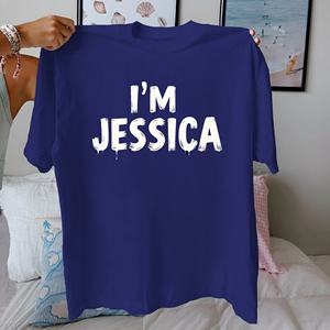 Je suis Jessica style grunge pur coton t-shirt femme coupe confort - Product Image 4