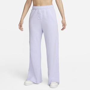 Pantalon évasé classique taille haute pour femme, coupe ample, en coton respirant, couleur unie, longueur intégrale, taille élastique, décontracté, printemps - Product Image 1