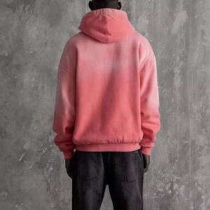 Hoodie personnalisé de style streetwear hip-hop pour hommes, effet délavé à l'acide, nouvelles arrivées, 100% coton, pull-over, effet délavé à l'acide, avec service OEM - Product Image 3