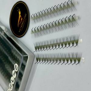 Extensiones de Pestañas Ultra Rápidas Hechas a Mano, Pelo Sintético, Pestañas Pre-fabricadas, Longitud Mixta CC/DD/L/M, Curvatura Negra Mate, Naturales, Largas, Ecológicas - Product Image 2