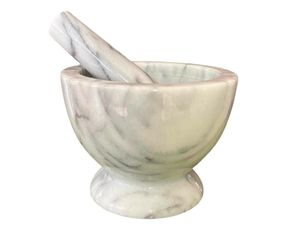 Mortero de mármol de gran tamaño, profesional, para moler especias, hierbas, ajo, jengibre, para uso en la cocina. - Product Image 3