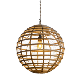 Rattan Hanging Pendant Lamp for <b>Indoor</b> Use for Restaurant <b>Bar</b> Hotel Cafe Decor New Popular Design Pendant Light - Product Image 1