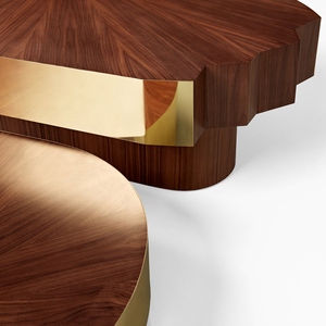 Bespoke brass wood furniture elegant interior <b>decor</b> <b>table</b> custom designer center <b>table</b> minimalist luxury furniture - Product Image 2