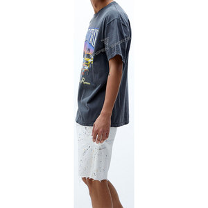 Camisetas Gráficas Estampadas DTG para Hombre, 100% Algodón, Tallas Grandes, Lavado Ácido, Logotipo Personalizado, Ligeras, de Secado Rápido y Transpirables - Product Image 5