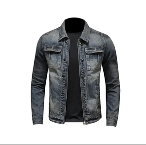 Chaquetas Vaqueras Clásicas de Corte Ajustado para Hombre, Fabricante Pakistaní, Chaqueta Vaquera de Larga Duración, Chaquetas de Mezclilla de Manga Larga - Product Image 2