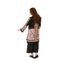 Setelan Baju Wanita Bahan Katun Lembut Model Jahitan Cetak Gaya Pakistan
