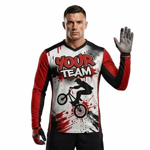 เสื้อเจอร์ซีย์มอเตอร์ครอส BMX คุณภาพพรีเมียม ขายส่งจากผู้ผลิต รับผลิตตามสั่ง เสื้อโอเวอร์ไซส์สำหรับขี่ออฟโรด - Product Image 5
