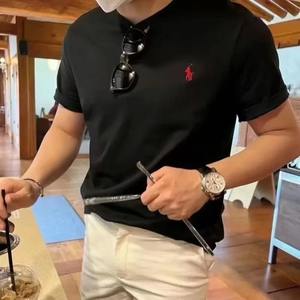 เสื้อยืดแขนสั้นคอกลมผ้าฝ้ายแท้ 100% ลายบาติก ปักลาย ระบายอากาศได้ดี เหมาะสำหรับใส่ลำลองในฤดูร้อนสำหรับผู้ชาย - Product Image 1