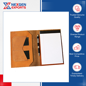 Le meilleur vendeur au monde propose une dossier de présentation en cuir PU fait main de qualité standard avec porte-stylo au prix le plus bas du marché - Product Image 5