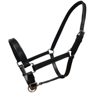 Leather Horse Halter with Diamond Stitching and Metal Buckles Adjustable Fit <b>Equestrian</b> Head Collar Double Horse Halter made - Product Image 5