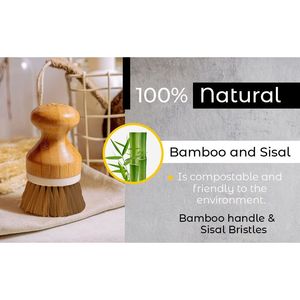 Cepillo de Limpieza de Platos de Fibra de Bambú y Sisal - Product Image 6
