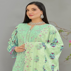 Robe pour femme pakistanaise Salwar Kameez Costumes 3 pièces de marque Impression numérique par Bin Hameed Vol GULFISHAN Vêtements Inde et Pakistan - Product Image 4