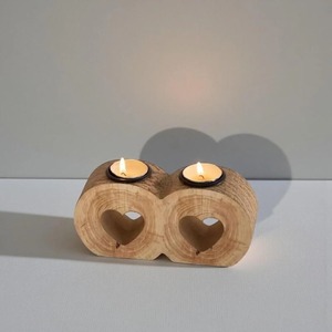 Rustic Heart Shape Wooden <b>Candle</b> Stand Elegant Decorative Holder For Romantic Home Decor For Bedroom And Living Room From India - Product Image 5