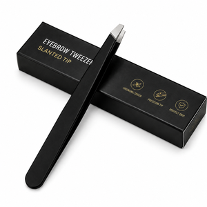 แหนบถอนขนคิ้วปลายเฉียงสแตนเลสอย่างดี สำหรับกำจัดขนอย่างแม่นยำ - Product Image 5