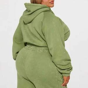 Conjunto de sudadera con capucha y pantalones deportivos personalizados para mujer, estilo urbano, holgado, de alta calidad. - Product Image 2