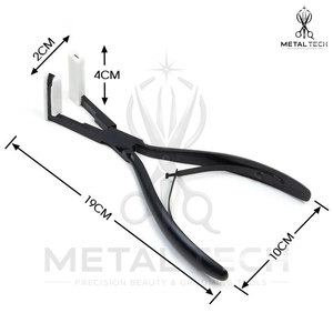 Pince à extensions capillaires robuste en métal noir mat avec double ressort, outil d'application de ruban adhésif pour l'installation et le retrait - Product Image 2