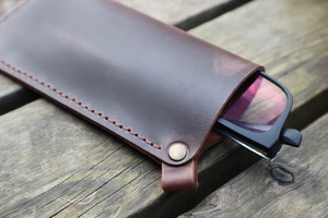 New Genuine Leather Classic Handmade <b>Glasses</b> Cover Luxury Eyewear <b>Case</b> Full Grain Leather Sunglasses Pouch LGC-0167 - Product Image 5