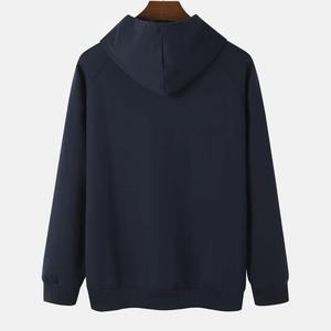 Sweat-shirt à capuche pour homme, coupe classique, manches raglan, couleur unie, coton French Terry, décontracté, pour l'automne - Product Image 5