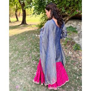 Magnifique tenue traditionnelle musulmane et accessoires – Ensemble élégant haut, bas et dupatta pour les fêtes - Product Image 4
