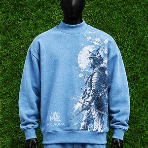 Sweat-shirt unisexe personnalisable bleu ciel à col montant, nouvelle impression, en coton, coupe classique, manches longues, design respirant, très demandé - Product Image 3