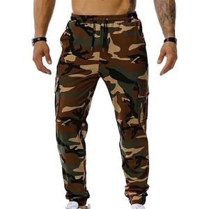 Pantalon de survêtement homme bleu foncé style urbain, taille élastique, plusieurs poches, décontracté, en coton mi-lourd, fermeture éclair, hiver - Product Image 4