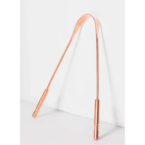 Nettoyeur de langue en cuivre pour femmes, flexible, avec poignée antidérapante, brosse à langue éliminant les odeurs et les germes, fabriqué et fourni par un fabricant indien. - Product Image 6