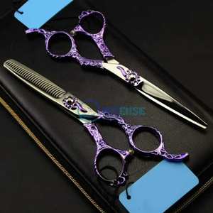 Tijeras de corte de pelo de peluquero de gran oferta, hoja de afeitar afilada de acero inoxidable de alto carbono profesional de 6 pulgadas, precios bajos - Product Image 6