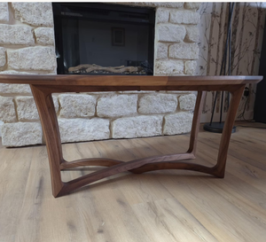 Table basse de luxe nordique en bois de manguier massif, faite à la main, moderne, écologique, durable, pour salon, meuble portable pour la maison - Product Image 3