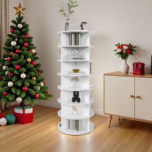 7-Tier Free Standing Rotating <b>Shoe</b> <b>Rack</b> Tower 360 Degrees Revolving <b>Storage</b> Organizer Holds 28 Pairs of <b>Shoes</b> - Product Image 1