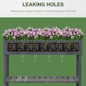 Raised Garden <b>Bed</b> with Sheds & <b>Storage</b> <b>Single</b> Piece - Product Image 6