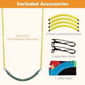 Set di 2 altalene da albero a disco e sedile di ricambio per altalena - Product Image 3