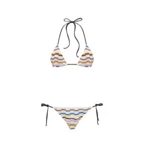 Conjunto de Bikini Sexy de 2 Piezas Personalizado por el Fabricante para Mujer, Traje de Baño Triangular con Tirantes y Falda, Tanga, Ropa de Playa - Product Image 6