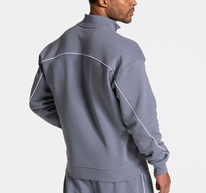 เสื้อผ้าผู้ชายคุณภาพสูง ทรงหลวม คอตั้ง ผ้าฝ้ายหนา 100% ระบายอากาศได้ดี แห้งเร็ว เหมาะสำหรับออกกำลังกาย ฟิตเนส วิ่ง เล่นกีฬา สตรีทแวร์ - Product Image 2