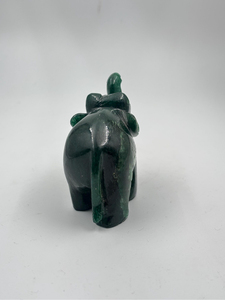 Estatua de Elefante Tallada a Mano en Fuchsite Natural, Figura de Animal de Cristal Verde, Ecológica, Feng Shui, OEM, ODM, Venta al Por Mayor - Product Image 3