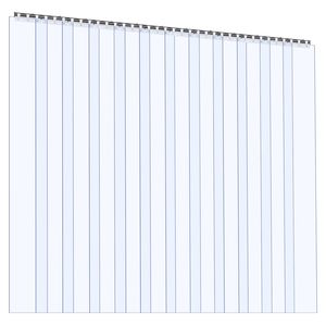 Tenda a Strisce in PVC Trasparente 84 Altezza x 72 Larghezza, Spessore 0,08, 12 Pezzi, per Congelatori e Frigoriferi, Tessuto Liscio - Product Image 1