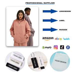 Sweat-shirt pour homme personnalisé, 500 GSM, poids lourd, 100% coton, avec pantalon de survêtement, design de logo personnalisé - Product Image 5