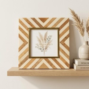 Handmade <b>Rustic</b> Modern Geometric Wood Tabletop Vase for Wedding Home Decor - Product Image 3